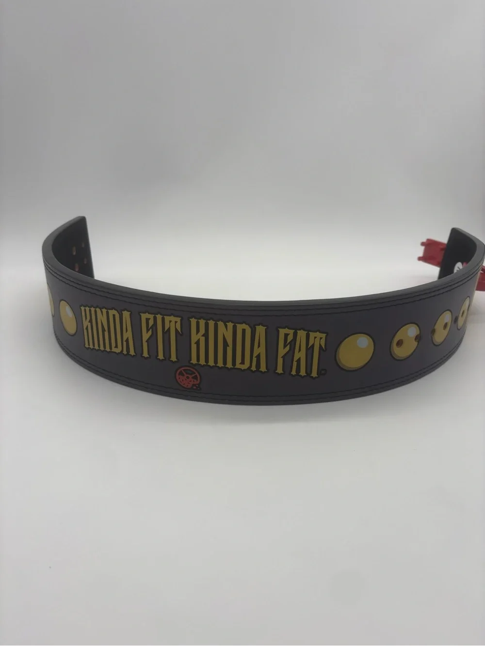 Kinda Fit Kinda Fat Weightlifting Belt Size Medium Black Red Powerlifting Gym
